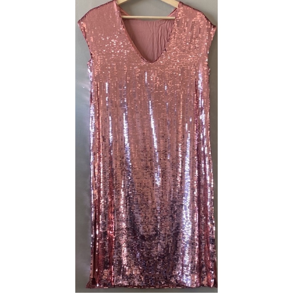 Anthropologie Pink Maeve Kara Sequined Mini Dress NWT Sz M - Picture 7 of 14